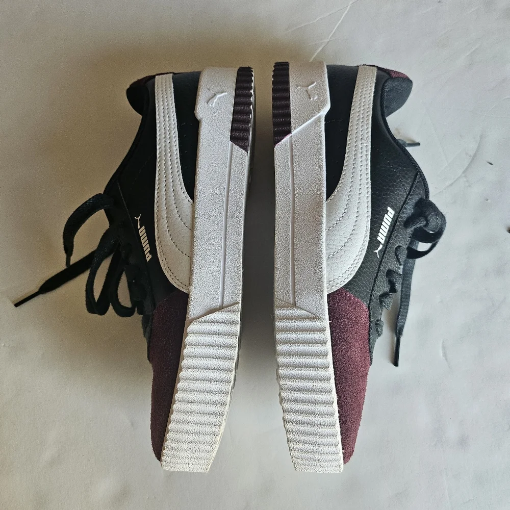 Puma Carina Suede Classic Women's Burgundy sneaker Size 8 - Picture 4 of 11